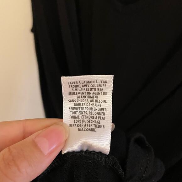 Trouvé Top Women's Small Black Sleeveless Blouse Twist Knot V Neck Workwear - Picture 6 of 6